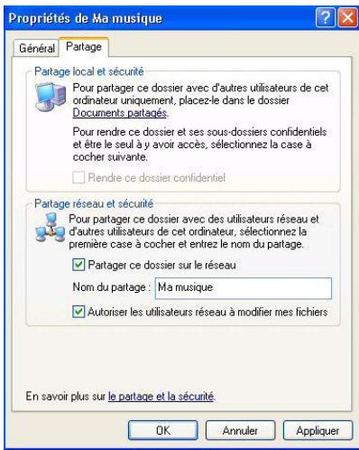 HERCULES HWNUP-150 - Windows XP : Mettre en partage des dossiers - 1