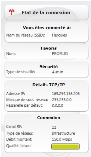 HERCULES HWNUP-150 - Consulter les paramètres de la connexion - 1