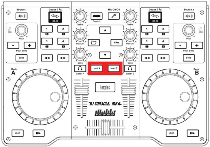 HERCULES VIRTUALDJ DJC MK4 - a) Chargement et lecture d'un fichier audio - 1