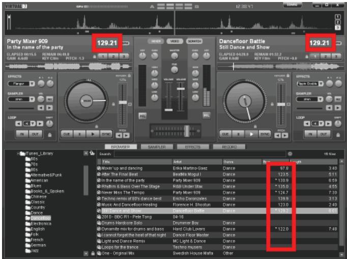 HERCULES VIRTUALDJ DJC MK4 - iii) Affichage du BPM - 1