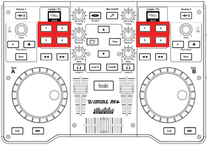 HERCULES VIRTUALDJ DJC MK4 - ii) Longueur des bouches - 1