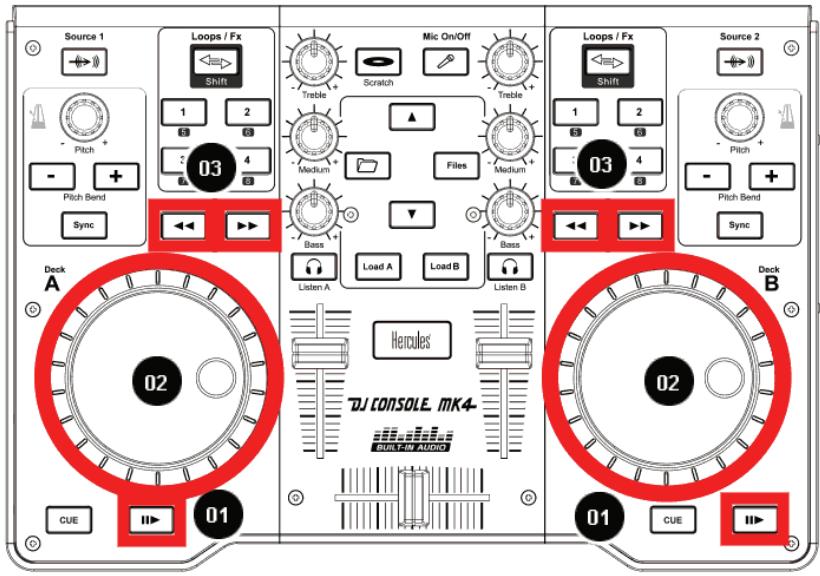 HERCULES VIRTUALDJ DJC MK4 - a) Chargement et lecture d'un fichier audio - 2