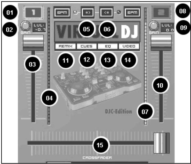 HERCULES VIRTUALDJ DJC MP3 E2 - C) Table de mixage - 1