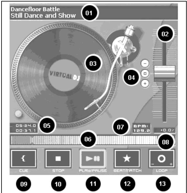 HERCULES VIRTUALDJ DJC MP3 E2 - b) Platine A - 1