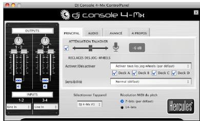HERCULES DJ CONSOLE 4-MX - Paramétres généraux du panneau de contrôle - 2