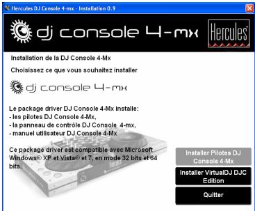 HERCULES DJ CONSOLE 4-MX - 3.1.1.Installation sous Windows 7 / Vista - 7