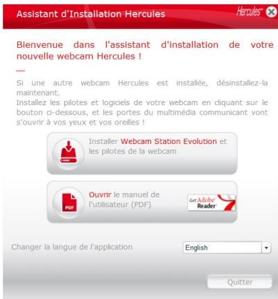 HERCULES DUALPIX EMOTION - Lancer l'assistant d'installation de votre webcam - 1