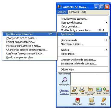 HERCULES DUALPIX HD - Configurer AOL AIM - 1