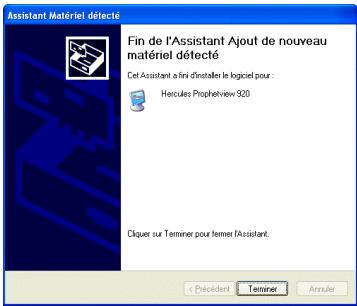 HERCULES PROPHETVIEW 920 PRO DVI - Installer les pilotes sous Windows XP - 3