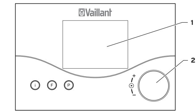 VAILLANT 2.350 EP-C - Vue d'ensemble des éléments de commande - 1