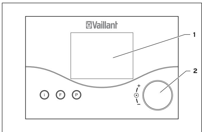 VAILLANT 3.350 P - Vue d'ensemble des éléments de commande - 1