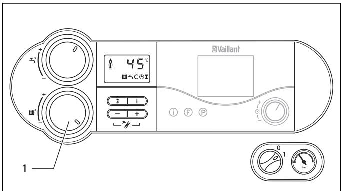 VAILLANT AUROCOMPACT - Réglage de la température de départ (avec apparéil de régulation) - 1