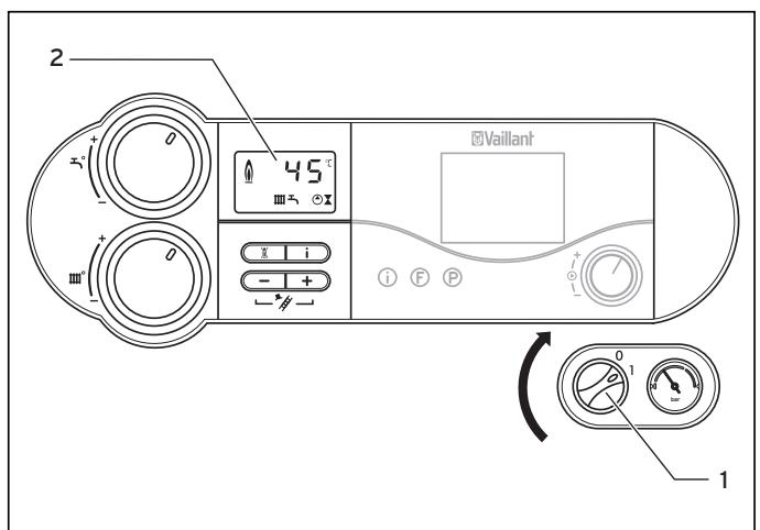 VAILLANT AUROCOMPACT - Pericolo di danni materiali per l'azionamento anticipato dell'interruttore generale. - 1