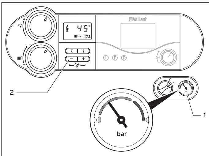 VAILLANT AUROCOMPACT - Contrôle de la pression du système - 1