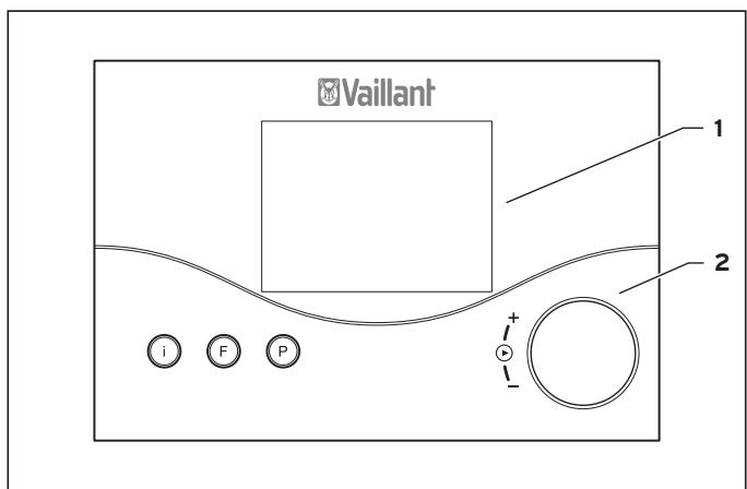 VAILLANT AUROSTEP PLUS - Vue d'ensemble des éléments de commande - 1