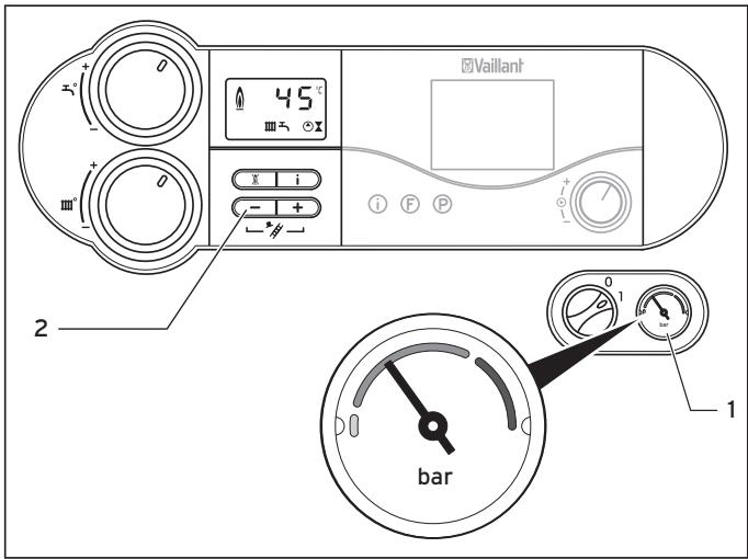 VAILLANT ECOCOMPACT - Anlagendruck kontrollieren - 1