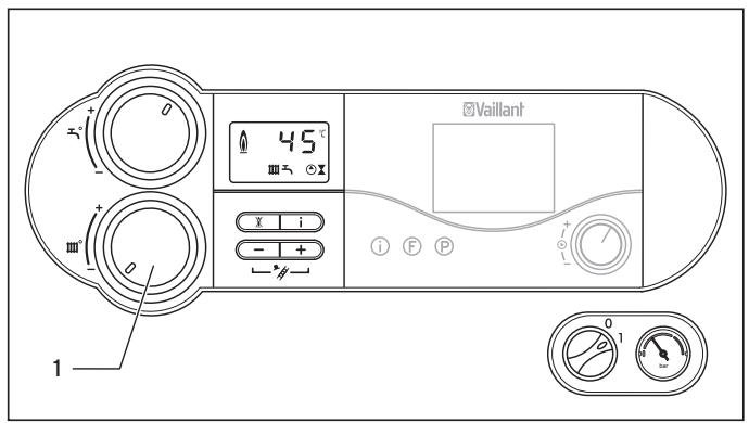 VAILLANT ECOCOMPACT - CV-bedrijf uitschakelen (zomerbedrijf) - 1