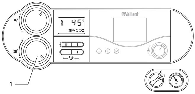 VAILLANT ECOCOMPACT - Réglage de la température de départ (avec apparéil de régulation) - 1