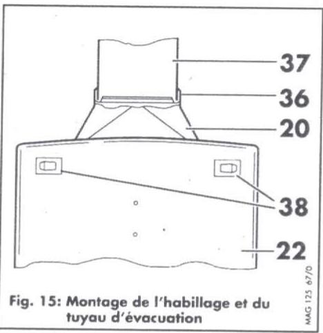 VAILLANT MAG FR 125-11 XZN B - Montage de l'habillage et du tuyau d'évacuation - 1