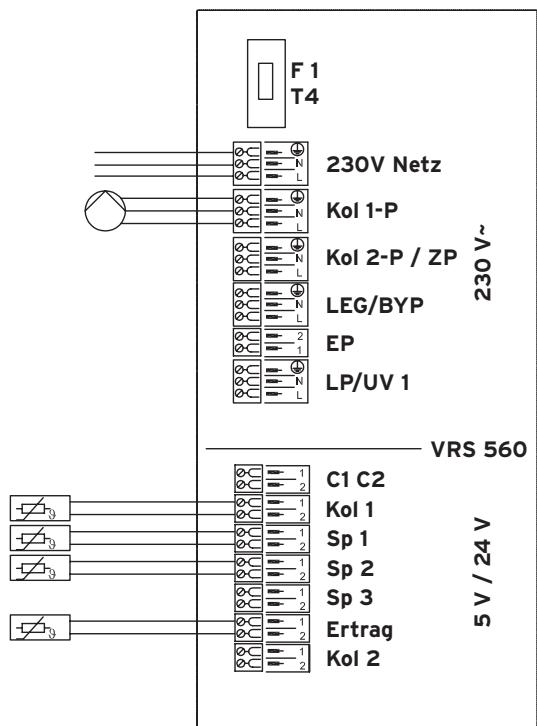 VAILLANT VRS 560 - Scheme hydraulique 1: Raccordement dans systèmes monovalents - 2
