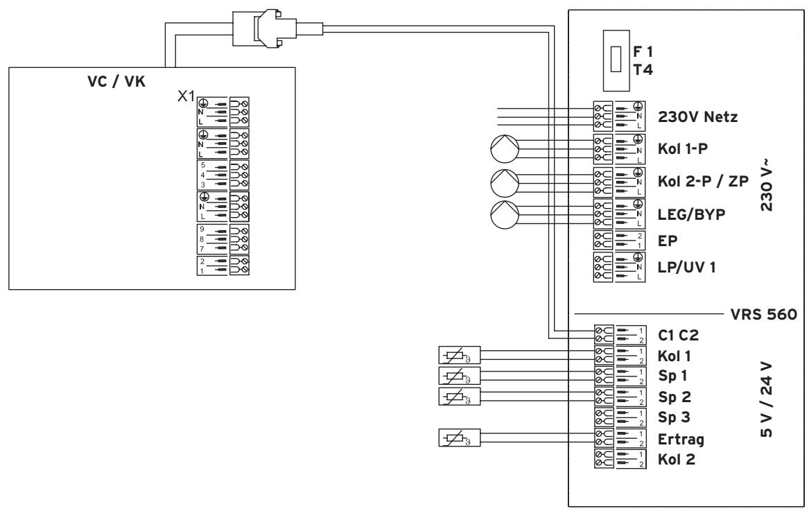 VAILLANT VRS 560 - Schéma hydraulique 1 - 2