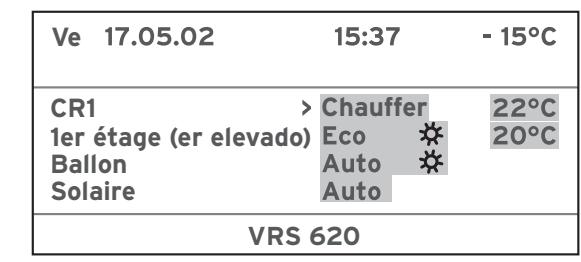 VAILLANT VRS 620 - Affichage de base - 1