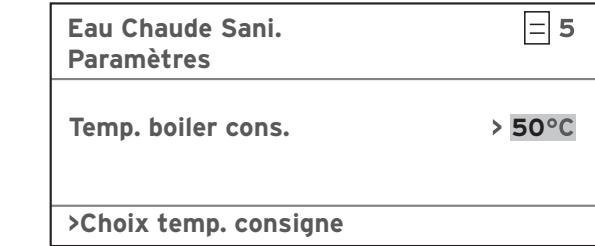 VAILLANT VRS 620 - Réglage de la température de consigne du gallon - 1
