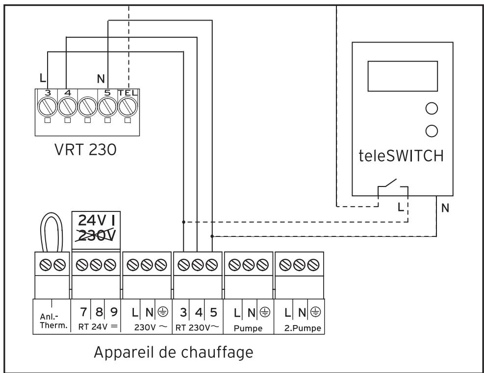 VAILLANT VRT 230 - Branchement du thermostat d'ambiance - 1