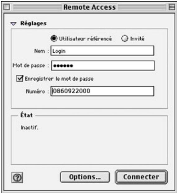 FREE CONFIGURATION DE L ACCES RTC SOUS MACOS 89 - 6