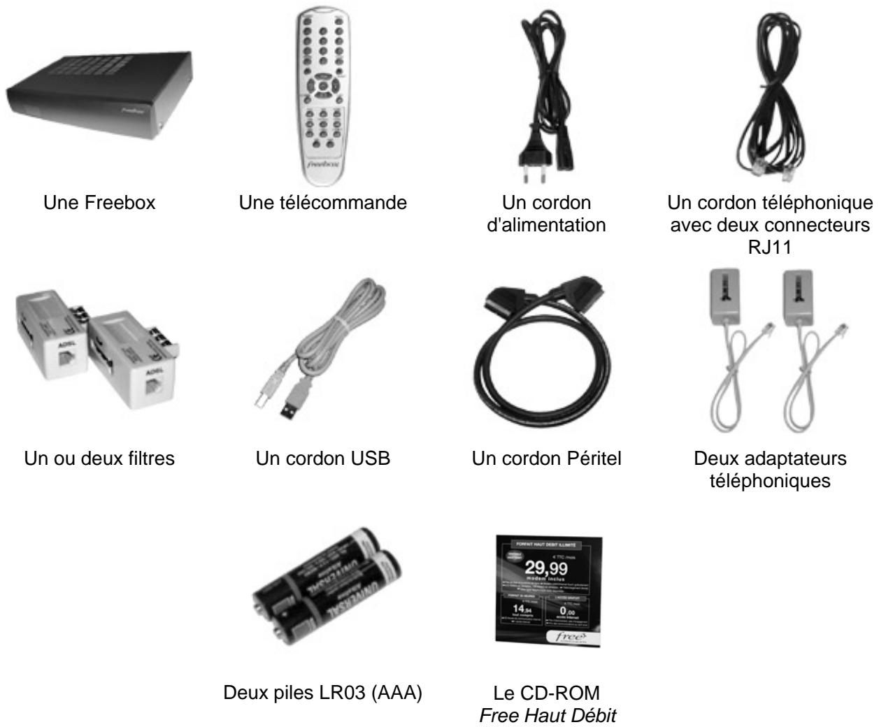 FREE BOX V2 - 1-1-1) Contenu de votre coffret freebox - 1
