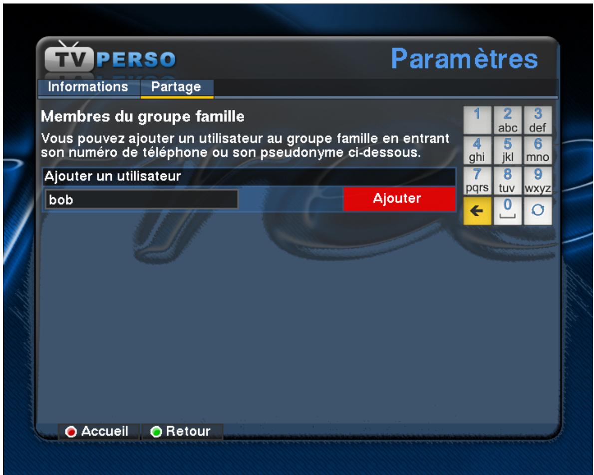 FREE TV PERSO 1.1 - Création d'un groupe de partage - 4