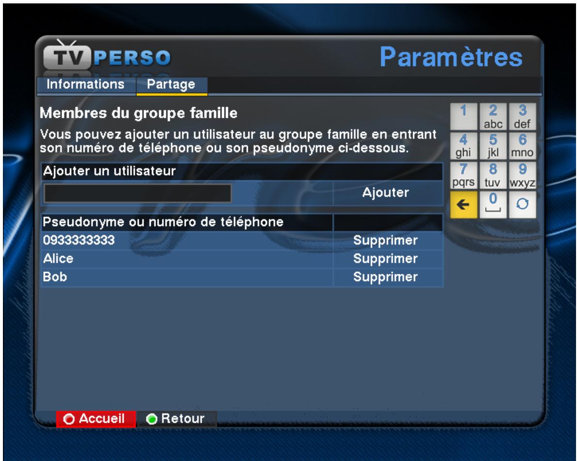 FREE TV PERSO 1.1 - Création d'un groupe de partage - 7