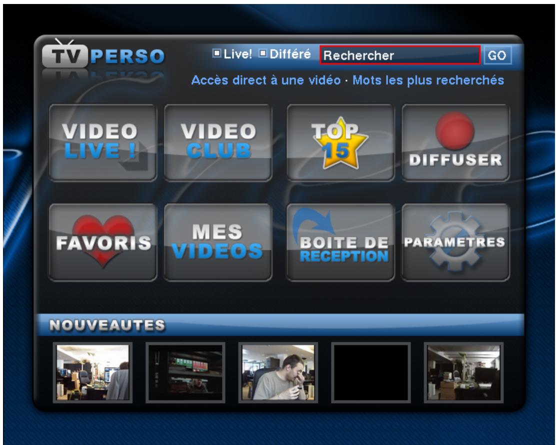 FREE TV PERSO 1.1 - Interface principale - 1