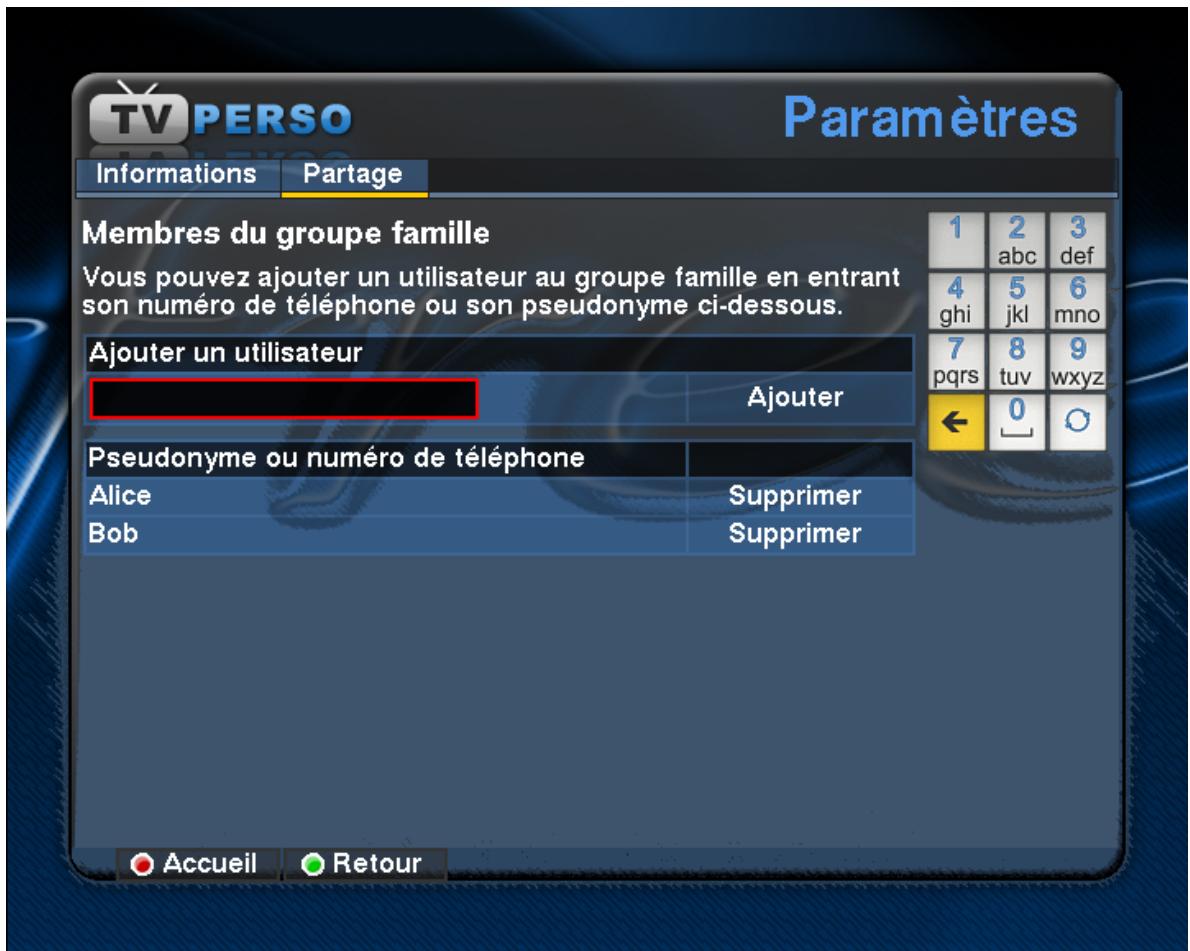 FREE TV PERSO 1.1 - Création d'un groupe de partage - 6
