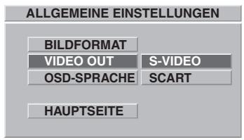 CLATRONIC DVD 552 HC - Einstellen des Video-Ausgang (VIDEO OUT): - 1