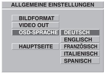 CLATRONIC DVD 552 HC - Einstellen der Menüsprache (OSD SPRACHE): - 3