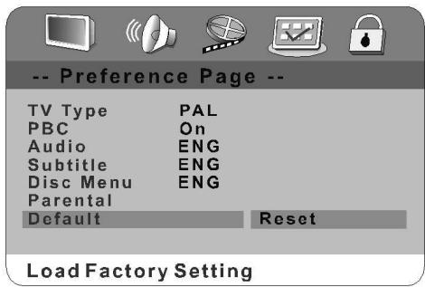 CLATRONIC DVD 569 - RESET (DEFAULT) - 1