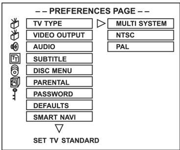 CLATRONIC DVD 592 - Set up theVIDEO (TV Type) - 1