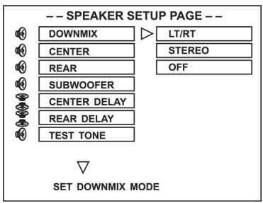 CLATRONIC DVD 592 - Ajuste del modo DOWNMIX - 1