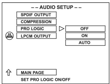 CLATRONIC DVD 592 - Nastawianie funkcjio PRO LOGIC - 1