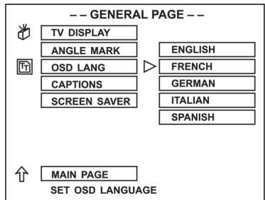 CLATRONIC DVD 592 - Ajuste del idioma OSD - 1