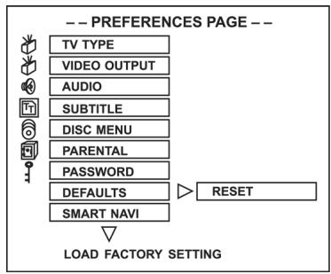 CLATRONIC DVD 592 - Set up the DEFAULTS - 1