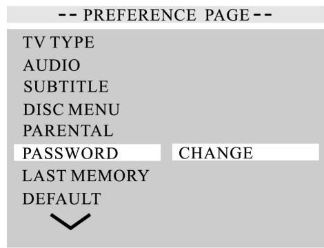 CLATRONIC DVD 608 HC - Set up the PASSWORD - 1