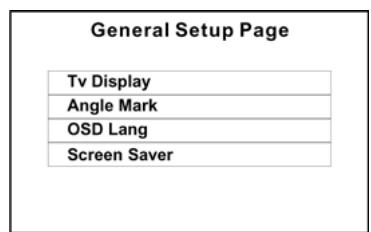 CLATRONIC DVD 613 - GENERAL SETUP / Hauptmenu - 1