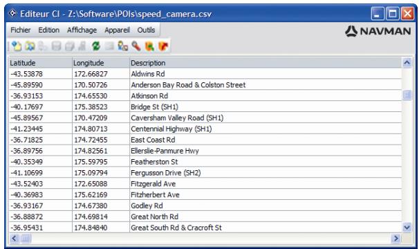 NAVMAN F-SERIES DESKTOP F20 - Comment installer les Centres d'intérêt (CI) personnalisés ? - 1