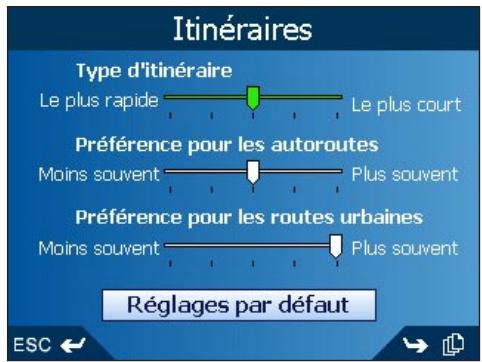 NAVMAN ICN600 - Configuration de l'itinéraire - 1