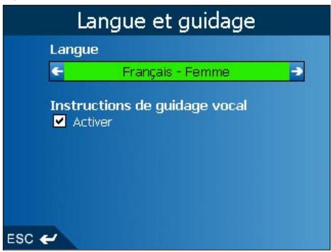NAVMAN ICN600 - Choix de la langue - 1