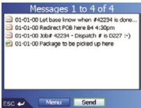 NAVMAN M-NAV650 - Select "Messages" - 2