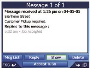 NAVMAN M-NAV650 - Routing to a Message Location - 2