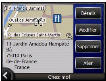 NAVMAN N-SERIES - Option 2 - À partir de l'écran Destinations favorites - 4
